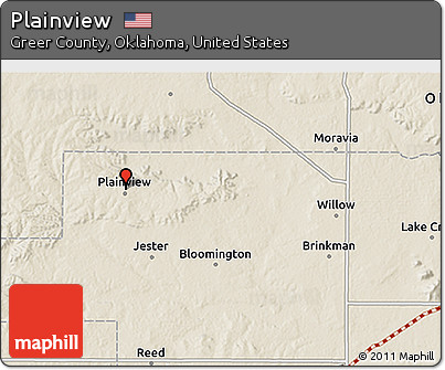 Shaded Relief 3D Map of Plainview