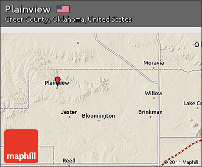 Shaded Relief 3D Map of Plainview