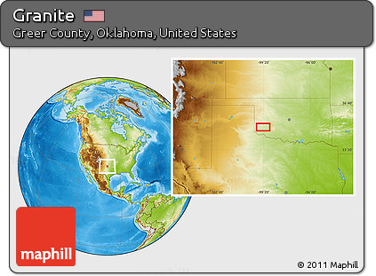 Physical Location Map of Granite