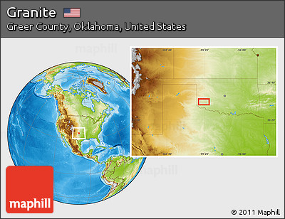 Physical Location Map of Granite