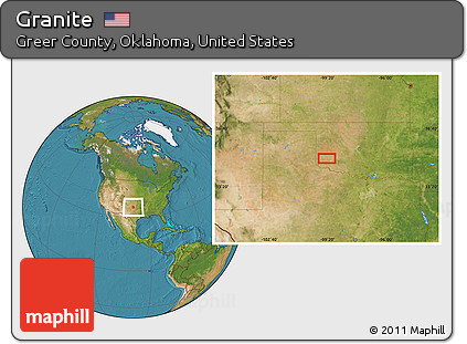 Satellite Location Map of Granite