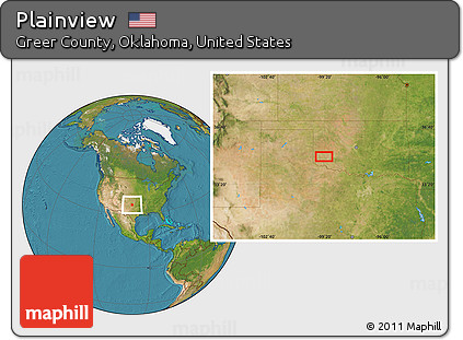 Satellite Location Map of Plainview