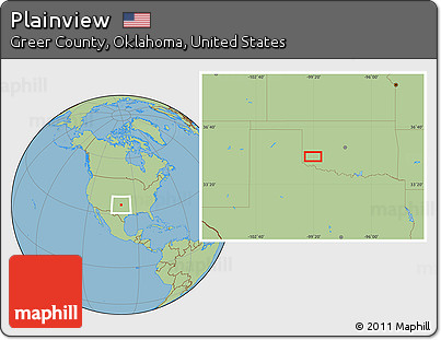 Savanna Style Location Map of Plainview
