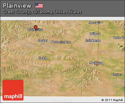Satellite Panoramic Map of Plainview