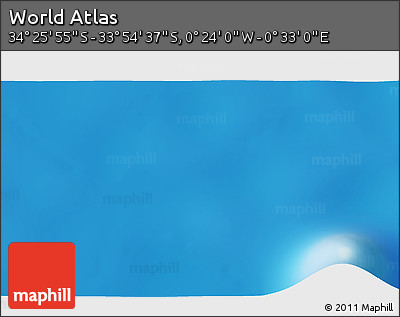 Physical 3D Map of the Area around 34° 10' 16" S, 0° 4' 30" E