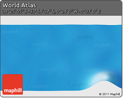 Physical 3D Map of the Area around 34° 10' 16" S, 0° 4' 30" E