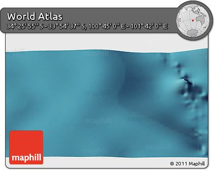 Satellite 3D Map of the Area around 34° 10' 16" S, 101° 13' 29" E