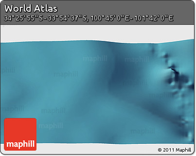 Satellite 3D Map of the Area around 34° 10' 16" S, 101° 13' 29" E