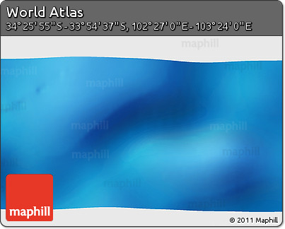 Physical 3D Map of the Area around 34° 10' 16" S, 102° 55' 30" E