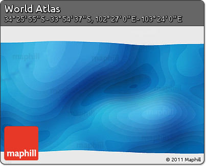 Political 3D Map of the Area around 34° 10' 16" S, 102° 55' 30" E