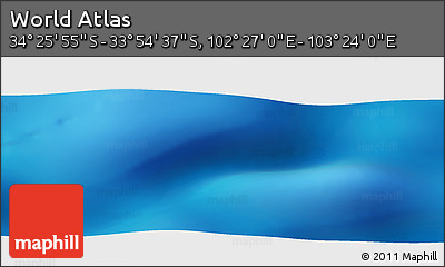 Physical Panoramic Map of the Area around 34° 10' 16" S, 102° 55' 30" E