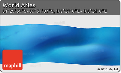 Physical Panoramic Map of the Area around 34° 10' 16" S, 102° 55' 30" E