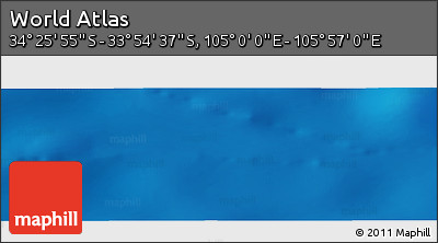 Physical Panoramic Map of the Area around 34° 10' 16" S, 105° 28' 29" E