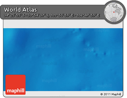 Physical 3D Map of the Area around 34° 10' 16" S, 106° 19' 29" E
