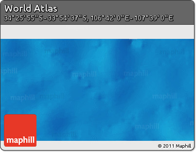 Physical 3D Map of the Area around 34° 10' 16" S, 107° 10' 30" E