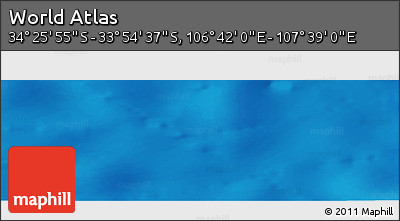 Physical Panoramic Map of the Area around 34° 10' 16" S, 107° 10' 30" E