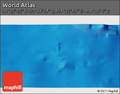 Physical 3D Map of the Area around 34° 10' 16" S, 108° 1' 30" E
