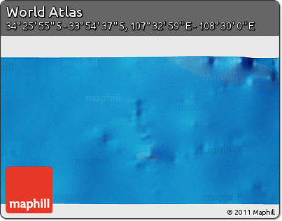 Physical 3D Map of the Area around 34° 10' 16" S, 108° 1' 30" E