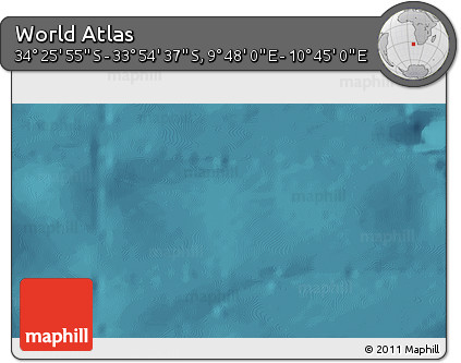 Satellite 3D Map of the Area around 34° 10' 16" S, 10° 16' 30" E