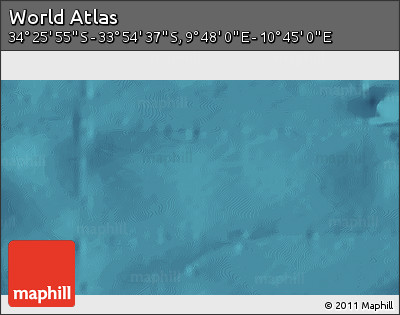 Satellite 3D Map of the Area around 34° 10' 16" S, 10° 16' 30" E