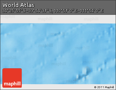 Physical 3D Map of the Area around 34° 10' 16" S, 111° 25' 30" E