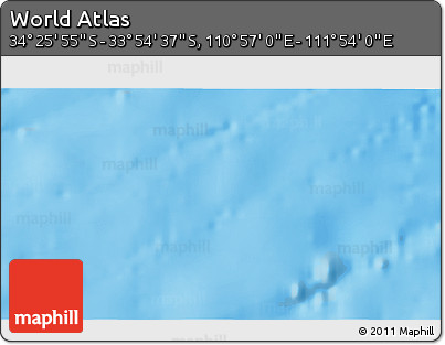 Physical 3D Map of the Area around 34° 10' 16" S, 111° 25' 30" E