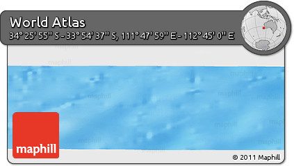 Physical Panoramic Map of the Area around 34° 10' 16" S, 112° 16' 30" E