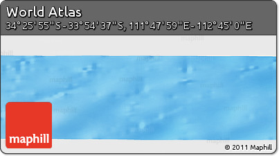 Physical Panoramic Map of the Area around 34° 10' 16" S, 112° 16' 30" E