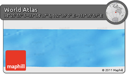 Physical Panoramic Map of the Area around 34° 10' 16" S, 113° 7' 30" E