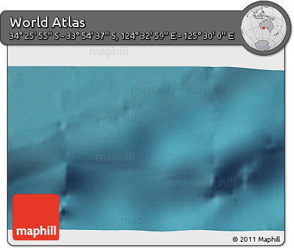 Satellite 3D Map of the Area around 34° 10' 16" S, 125° 1' 30" E