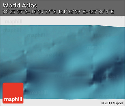 Satellite 3D Map of the Area around 34° 10' 16" S, 125° 1' 30" E