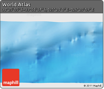 Physical 3D Map of the Area around 34° 10' 16" S, 125° 52' 30" E