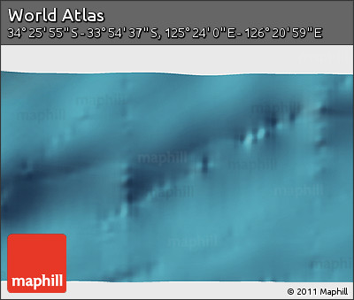 Satellite 3D Map of the Area around 34° 10' 16" S, 125° 52' 30" E