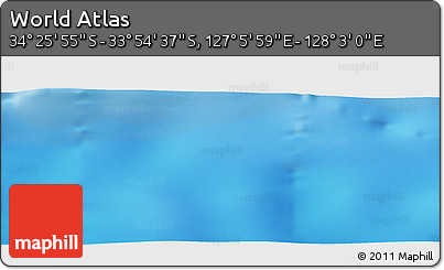 Physical Panoramic Map of the Area around 34° 10' 16" S, 127° 34' 30" E
