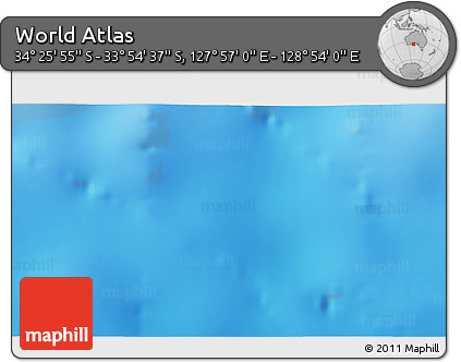 Physical 3D Map of the Area around 34° 10' 16" S, 128° 25' 30" E