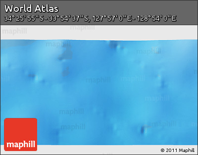 Physical 3D Map of the Area around 34° 10' 16" S, 128° 25' 30" E