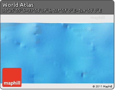 Physical 3D Map of the Area around 34° 10' 16" S, 128° 25' 30" E