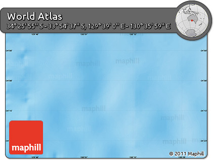 Physical Map of the Area around 34° 10' 16" S, 130° 7' 30" E