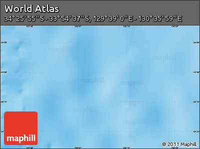 Physical Map of the Area around 34° 10' 16" S, 130° 7' 30" E