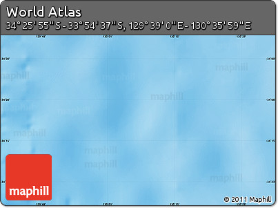 Physical Map of the Area around 34° 10' 16" S, 130° 7' 30" E