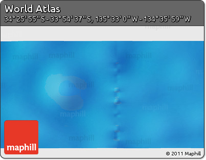 Physical 3D Map of the Area around 34° 10' 16" S, 135° 4' 29" W