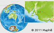 Physical Location Map of the area around 34° 10' 16" S, 140° 19' 29" E