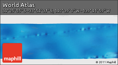 Shaded Relief Panoramic Map of the Area around 34° 10' 16" S, 140° 10' 30" W