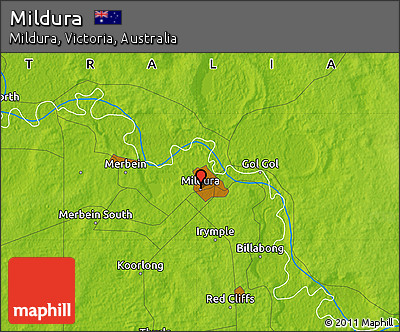 Physical Map of Mildura