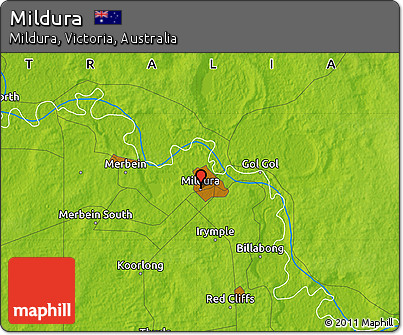 Physical Map of Mildura