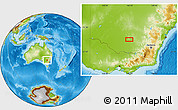 Physical Location Map of the area around 34° 10' 16" S, 146° 16' 30" E