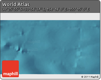 Satellite 3D Map of the Area around 34° 10' 16" S, 154° 46' 30" E