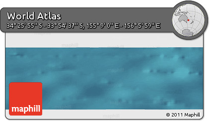 Satellite Panoramic Map of the Area around 34° 10' 16" S, 155° 37' 30" E