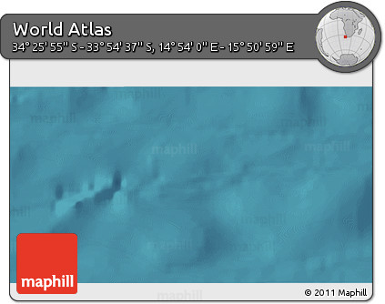 Satellite 3D Map of the Area around 34° 10' 16" S, 15° 22' 30" E