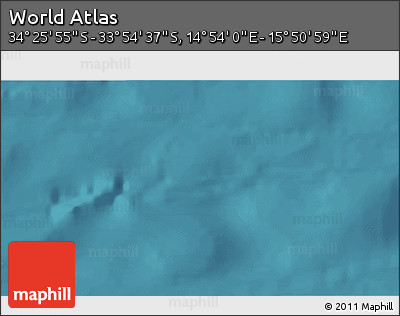 Satellite 3D Map of the Area around 34° 10' 16" S, 15° 22' 30" E